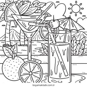 Yaz boyama sayfası – ücretsiz yazdır, boyama etkinliği