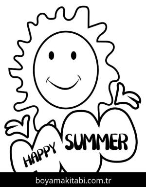 Yaz boyama sayfası,  coloring page, , 
