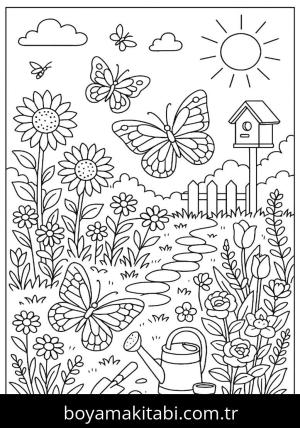 Yaz boyama sayfası,  coloring page, , 