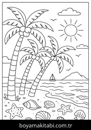 Yaz boyama sayfası,  coloring page, , 