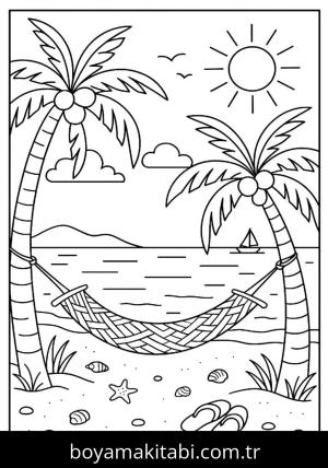 Yaz boyama sayfası,  coloring page, , 