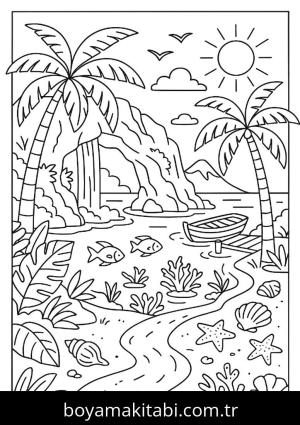 Yaz boyama sayfası,  coloring page, , 