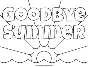 Yaz boyama sayfası – çocuk aktivitesi, PDF indir