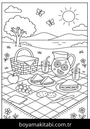 Yaz boyama sayfası,  coloring page, , 