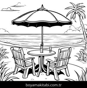Yaz boyama sayfası,  coloring page, , 