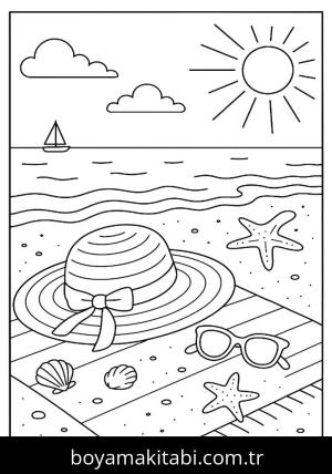 Yaz boyama sayfası,  coloring page, , 