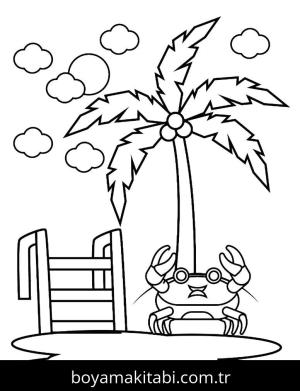 Yaz boyama sayfası,  coloring page, , 