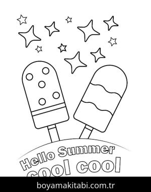 Yaz boyama sayfası,  coloring page, , 
