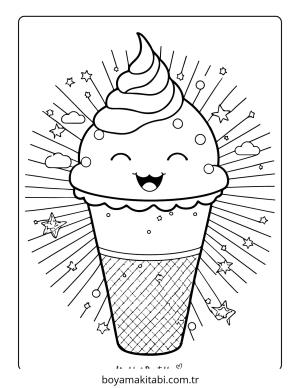 Yaz boyama sayfası – okul öncesi, evde etkinlik