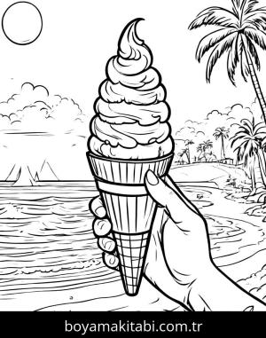 Yaz boyama sayfası,  coloring page, , 