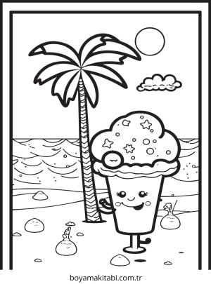 Yaz boyama sayfası – ücretsiz yazdır, boyama etkinliği