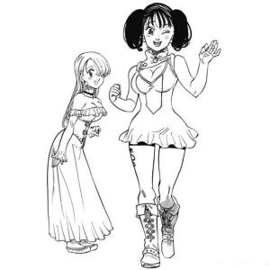 Yedi ölümcül Günah boyama sayfası,  coloring page, Elizabeth Ve Diana, 