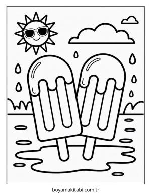 Yemek boyama sayfası – boyama çalışması, yaratıcılığı geliştirir