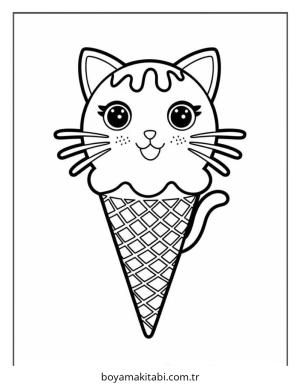 Yemek boyama sayfası – sevimli karakter, sanatsal çalışma