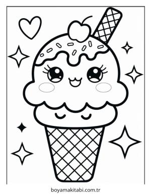 Yemek boyama sayfası – kolay boyama, eğitici aktivite