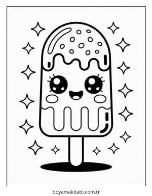 Yemek boyama sayfası – kolay boyama, eğitici aktivite