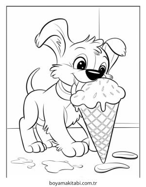 Yemek boyama sayfası – boyama etkinliği, çocuk aktivitesi