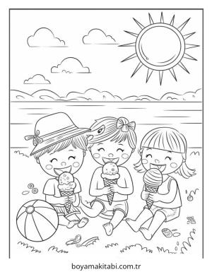 Yemek boyama sayfası – okul öncesi, evde etkinlik