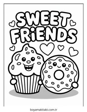 Yemek boyama sayfası – keyifli zaman, renkli çizimler