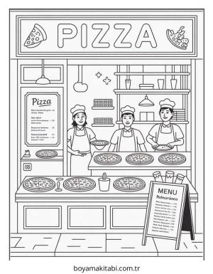 Yemek boyama sayfası – el becerilerini geliştirir, boyama çalışması