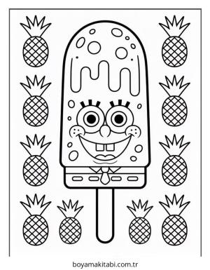 Yemek boyama sayfası – çocuklar için, çizgi film temalı