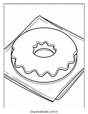 Yemek boyama sayfası – sanatsal çalışma, çocuklar için