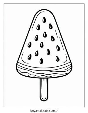 Yemek boyama sayfası – çocuk aktivitesi, PDF indir