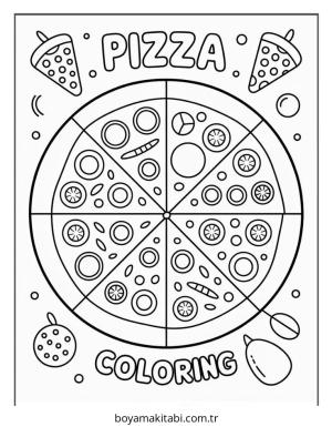Yemek boyama sayfası – boyama etkinliği, çocuk aktivitesi