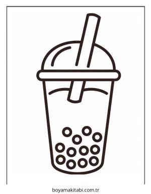 Yemek boyama sayfası – renkli çizimler, okul öncesi