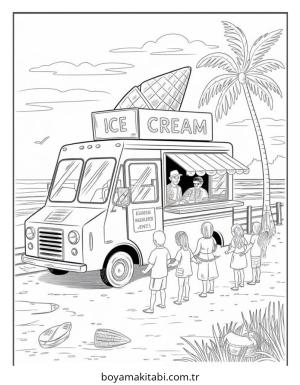 Yemek boyama sayfası – eğlenceli etkinlik, el becerilerini geliştirir