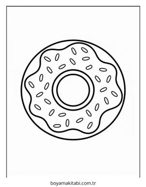 Yemek boyama sayfası – basit çizim, kolay boyama