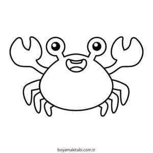 Yengeç boyama sayfası – sanatsal çalışma, çocuklar için