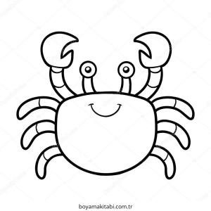 Yengeç boyama sayfası – ücretsiz yazdır, boyama etkinliği