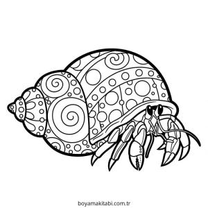 Yengeç boyama sayfası – evde etkinlik, ücretsiz yazdır