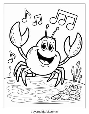 Yengeç boyama sayfası – yaratıcılığı geliştirir, keyifli zaman