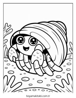 Yengeç boyama sayfası – ücretsiz yazdır, boyama etkinliği