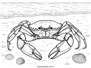 Yengeç boyama sayfası – yaratıcılık, eğlenceli etkinlik