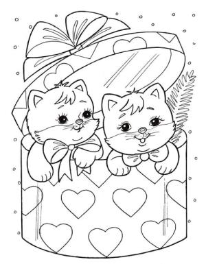 Yeni Yıl boyama sayfası,  coloring page, Miyav!, 