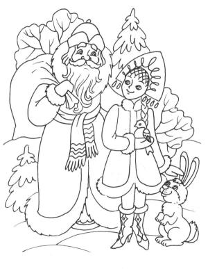 Yeni Yıl boyama sayfası,  coloring page, Yeni Yıl 1, 