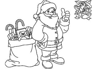 Yeni Yıl boyama sayfası,  coloring page, Noel Baba hazır, 