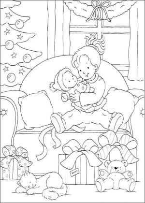 Yeni Yıl boyama sayfası,  coloring page, En küçükler bile bayramda sevinir, 