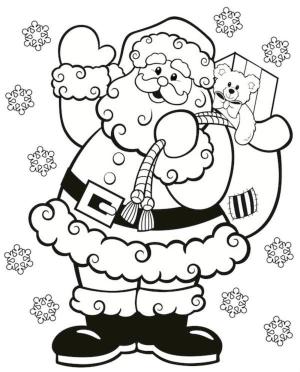 Yeni Yıl boyama sayfası,  coloring page, Noel Baba’dan hediye almaya hazır mısınız?, 