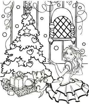 Yeni Yıl boyama sayfası,  coloring page, Peri tatil için hazırlanıyor!, 