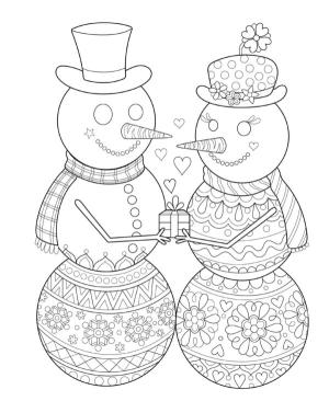 Yeni Yıl boyama sayfası,  coloring page, Karşılıklı tebrikler, 