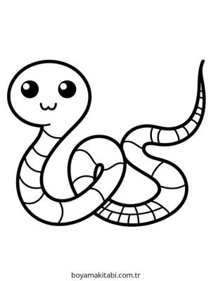 Yılan boyama sayfası – ücretsiz yazdır, boyama etkinliği