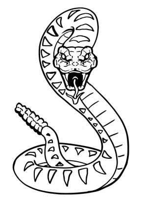 Yılan boyama sayfası,  coloring page, Muhteşem Yılan, 