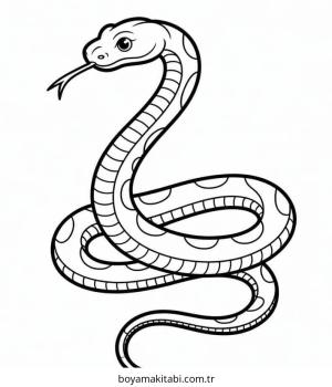 Yılan boyama sayfası – boyama etkinliği, çocuk aktivitesi