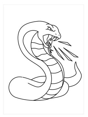 Yılan boyama sayfası,  coloring page, Kızgın Yılan, 