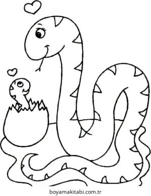 Yılan boyama sayfası – keyifli zaman, renkli çizimler