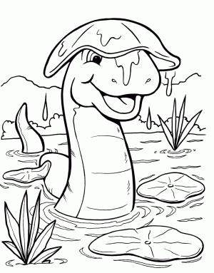 Yılan boyama sayfası,  coloring page, Lily Pad ve Yılan, 